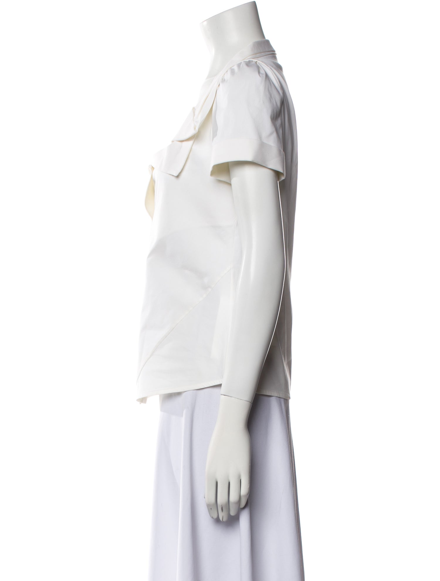 Gucci 2007 Square Neckline Button-Up Top